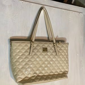 Ann Klein Cream Gold Label Large Tote Purse - Excellent Condition